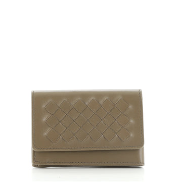 Bottega Veneta Trifold Flap Card Case Intrecciato Nappa Small