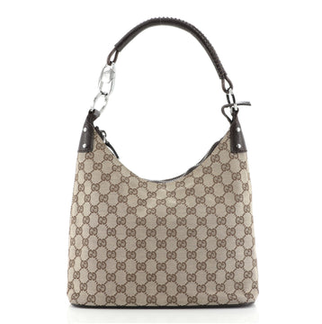 Gucci Ring Handle Zip Hobo GG Canvas Medium