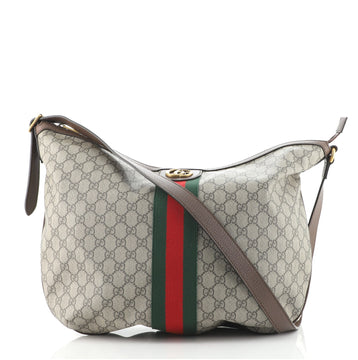 Gucci Ophidia Half Moon Hobo GG Coated Canvas