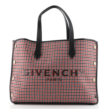 Givenchy Bond Shopper Tote Houndstooth Canvas Medium