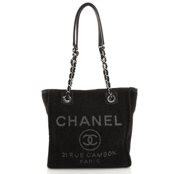Chanel North South Deauville Tote Boucle Small