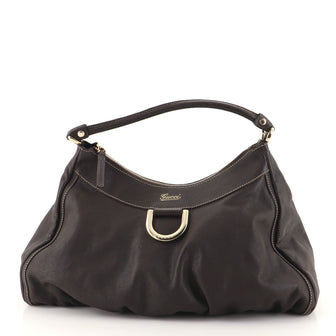 Gucci D Ring Hobo Leather Medium