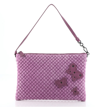 Bottega Veneta Butterfly Pochette Accessoires Intrecciato Velvet