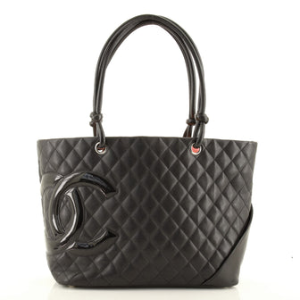 Chanel Cambon Tote Quilted Leather Large