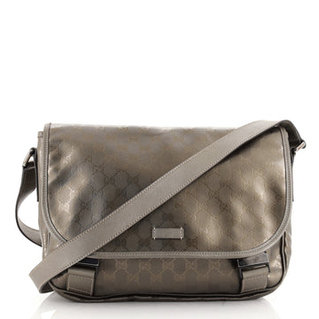 Gucci Double Buckle Messenger Bag GG Imprime Medium