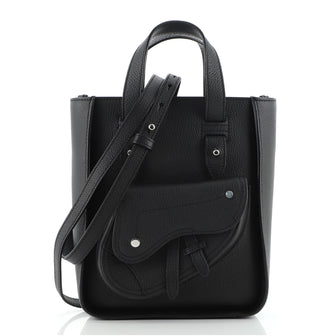 Christian Dior Homme Saddle Tote Leather Small