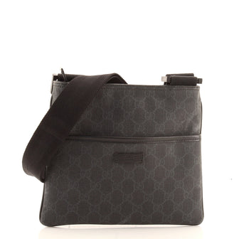 Gucci Flat Messenger Bag GG Coated Canvas Small