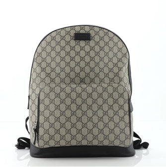 Gucci Zip Pocket Backpack GG Coated Canvas Medium
