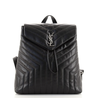 Saint Laurent LouLou Backpack Matelasse Chevron Leather Medium