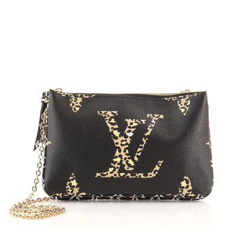 Louis Vuitton Double Zip Pochette Limited Edition Jungle Monogram Giant