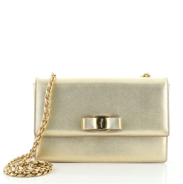 Salvatore Ferragamo Ginny Crossbody Bag Saffiano Leather Medium