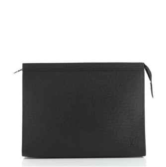 Louis Vuitton Pochette Voyage Taiga Leather mm Black