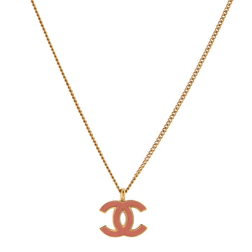 Chanel CC Pendant Necklace Metal with Enamel