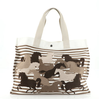 Hermes Beach Tote Printed Toile Medium
