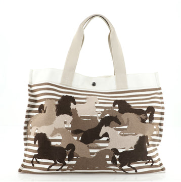 Hermes Beach Tote Printed Toile Medium