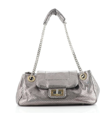 Chanel Drill Accordion Flap Bag Perforated Leather Small