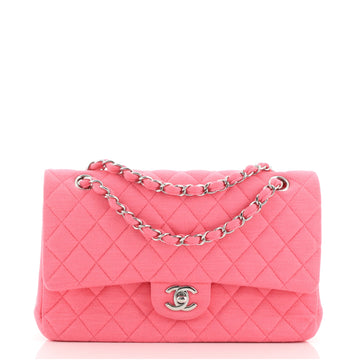 Chanel Classic Double Flap Bag Quilted Jersey Medium