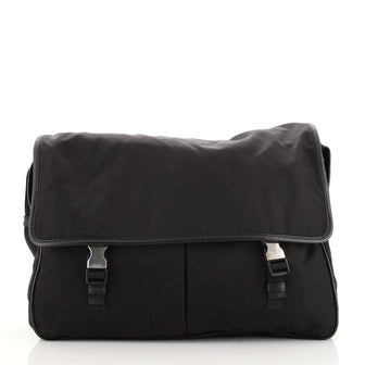 Prada Buckle Messenger Bag Tessuto Medium