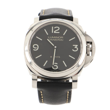 Panerai Luminor Base 8 Days Acciaio Manual Watch Stainless Steel and Leather 44