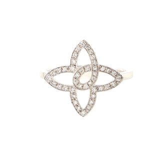 Louis Vuitton Ardentes Flower Ring 18K White Gold and Diamonds