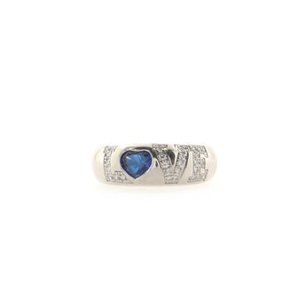Chopard Love Ring 18K White Gold with Blue Sapphire and Diamonds