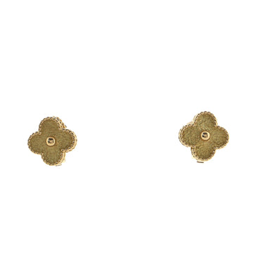 Van Cleef & Arpels Vintage Alhambra Clip-On Earrings 18K Yellow Gold