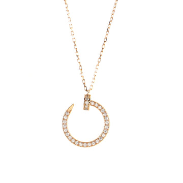 Cartier Juste Un Clou Pendant Necklace 18K Rose Gold and Diamonds