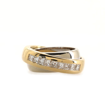Cartier Odyssey Ring 18K Yellow Gold and 18K White Gold with Diamonds
