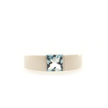 Cartier Tank Ring 18K White Gold and Aquamarine