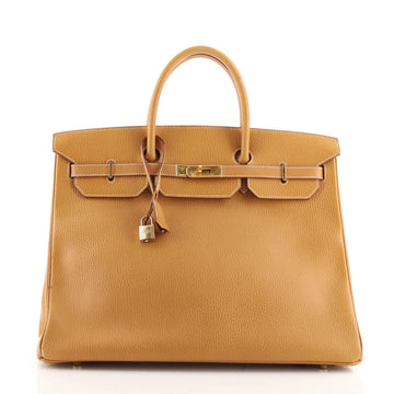 Hermes Birkin Handbag Brown Courchevel with Gold Hardware 40