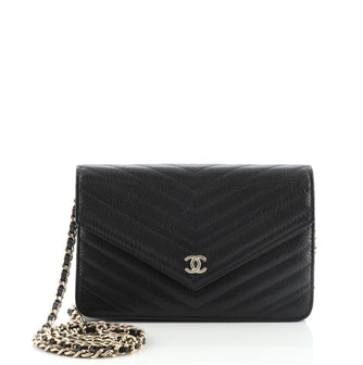 Chanel Envelope Wallet on Chain Chevron Calfskin