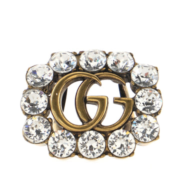 Gucci Double G Ring Metal with Crystal Large