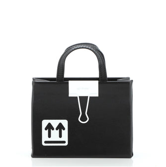 Off White Binder Clip Tote Printed Leather Baby