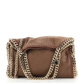 Stella McCartney Falabella Fold Over Crossbody Bag Shaggy Deer Mini