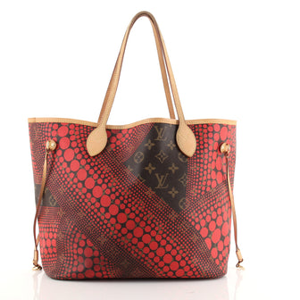 Louis Vuitton Neverfull Tote Limited Edition Kusama Waves Monogram Canvas MM