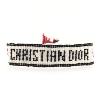 Christian Dior J'Adior Friendship Bracelet Beads and Woven Cotton Thin