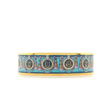 Hermes Bangle Bracelet Printed Enamel Wide