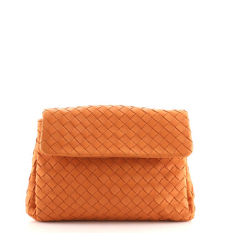 Bottega Veneta Compartment Flap Clutch Intrecciato Nappa Medium