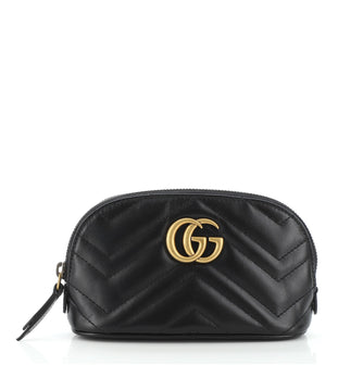 Gucci GG Marmont Cosmetic Pouch Matelasse Leather