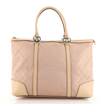 Gucci Lovely Hearts Interlocking G Tote GG Canvas Medium