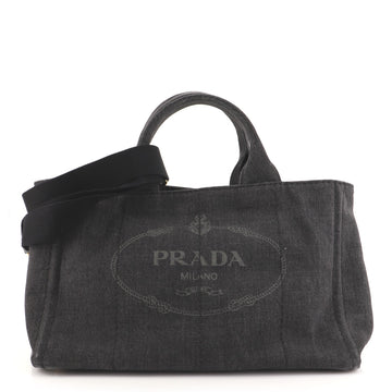 Prada Canapa Convertible Tote Denim Medium