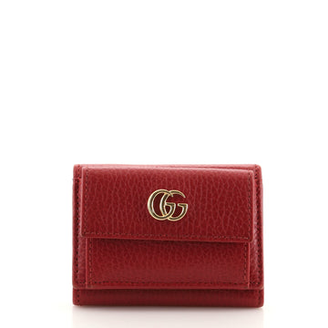 Gucci GG Marmont Trifold Wallet Leather Compact