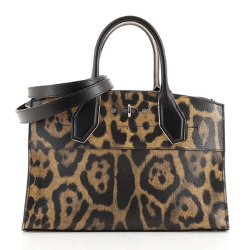 Louis Vuitton City Steamer Handbag Wild Animal Print Canvas EW