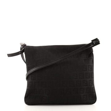 Fendi Vintage Flat Crossbody Bag Zucchino Canvas Mini