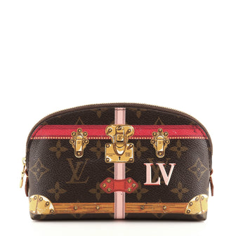 Louis Vuitton Cosmetic Pouch Limited Edition Summer Trunks Monogram Canvas