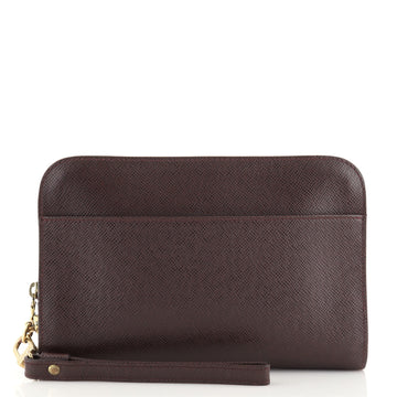 Louis Vuitton Pochette Baikal Clutch Taiga Leather