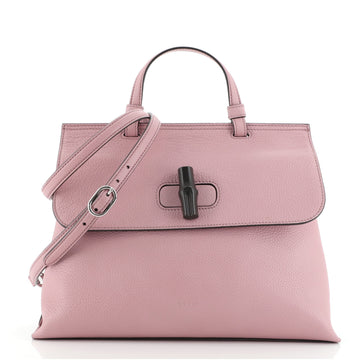 Gucci Bamboo Daily Top Handle Bag Leather Medium