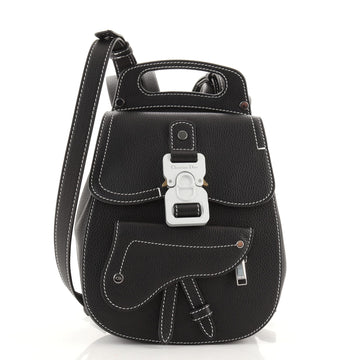 Christian Dior Saddle Backpack Leather Mini