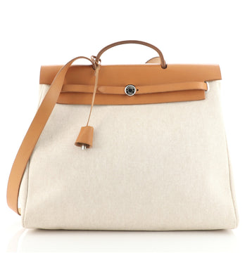 Hermes Herbag Toile and Leather GM