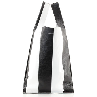 Balenciaga Supermarket Shopper Bag Striped Leather Small